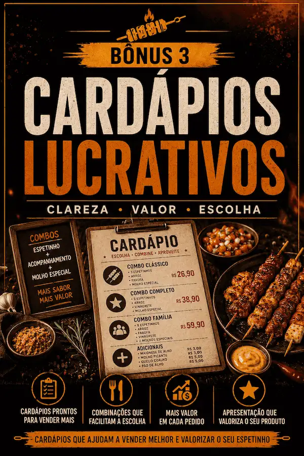 Bônus Cardápios Lucrativos